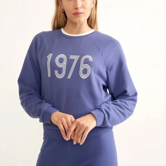 Marine Layer Periwinkle Blue 1976 Graphic Sweatshirt - Picture 6 of 16